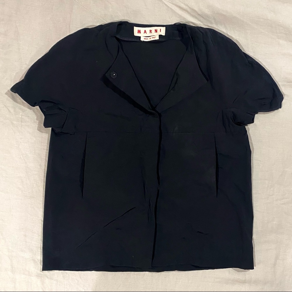 MARNI SS09 RUNWAY FRONT POCKET COTTON NYLON SHIRT JACKET